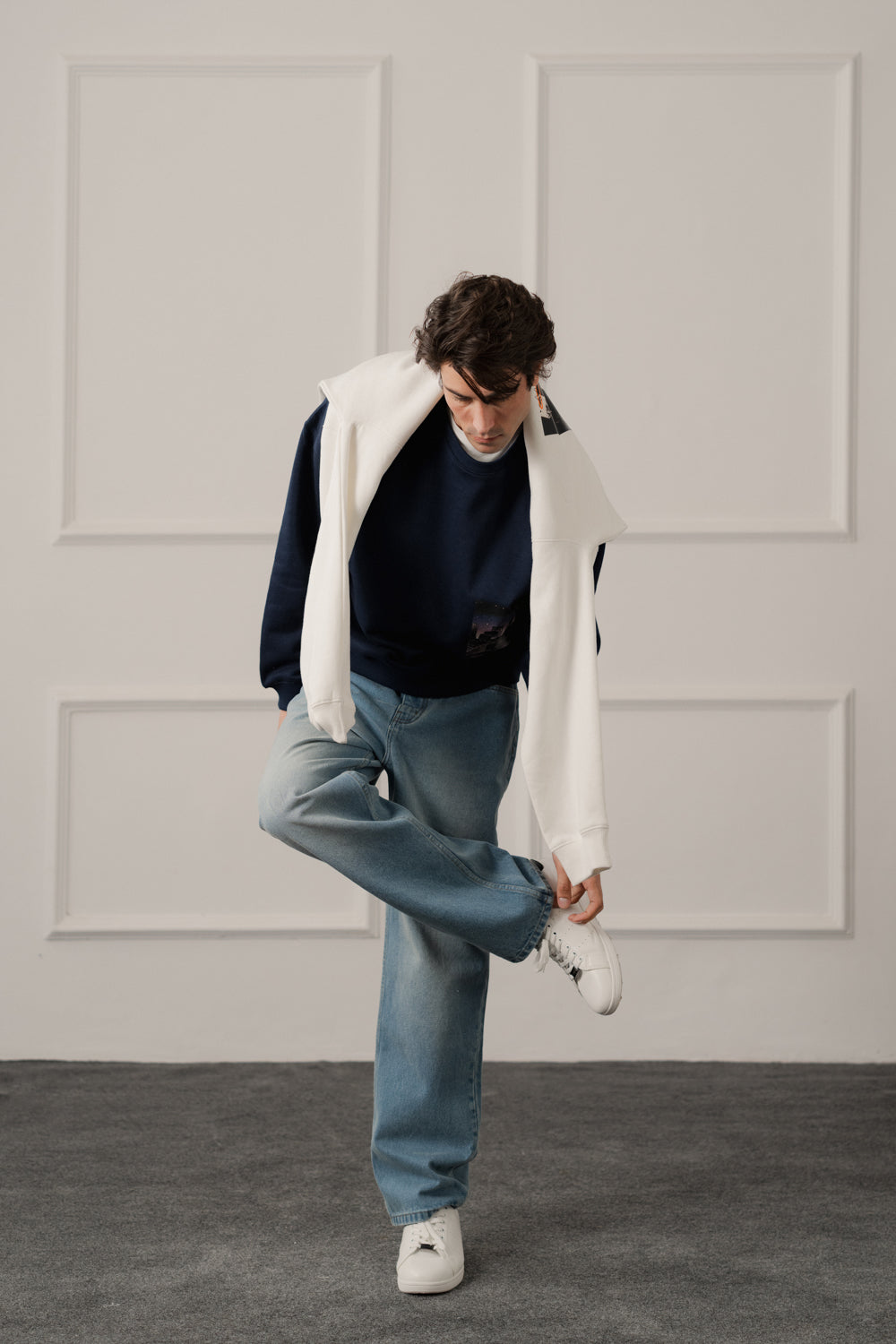ND CITY™ Navy Relaxed Fit Graphic Sweatshirt