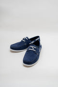 ND CITY™ Navy Suede Laced Loafers