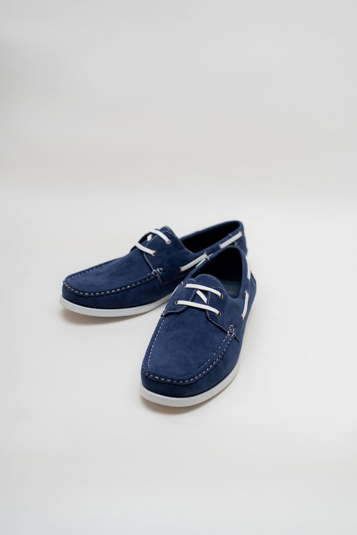 ND CITY™ Navy Suede Laced Loafers