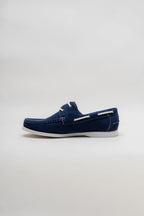 ND CITY™ Navy Suede Laced Loafers