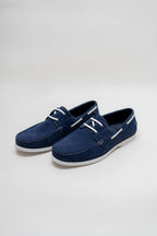 ND CITY™ Navy Suede Laced Loafers
