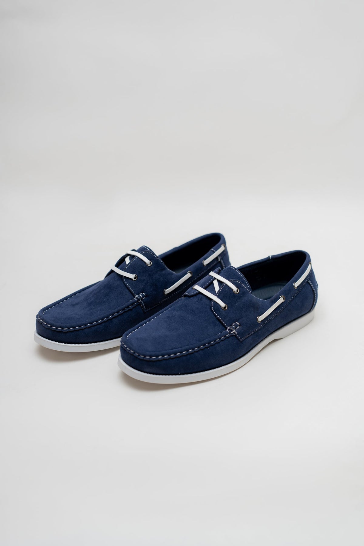 ND CITY™ Navy Suede Laced Loafers