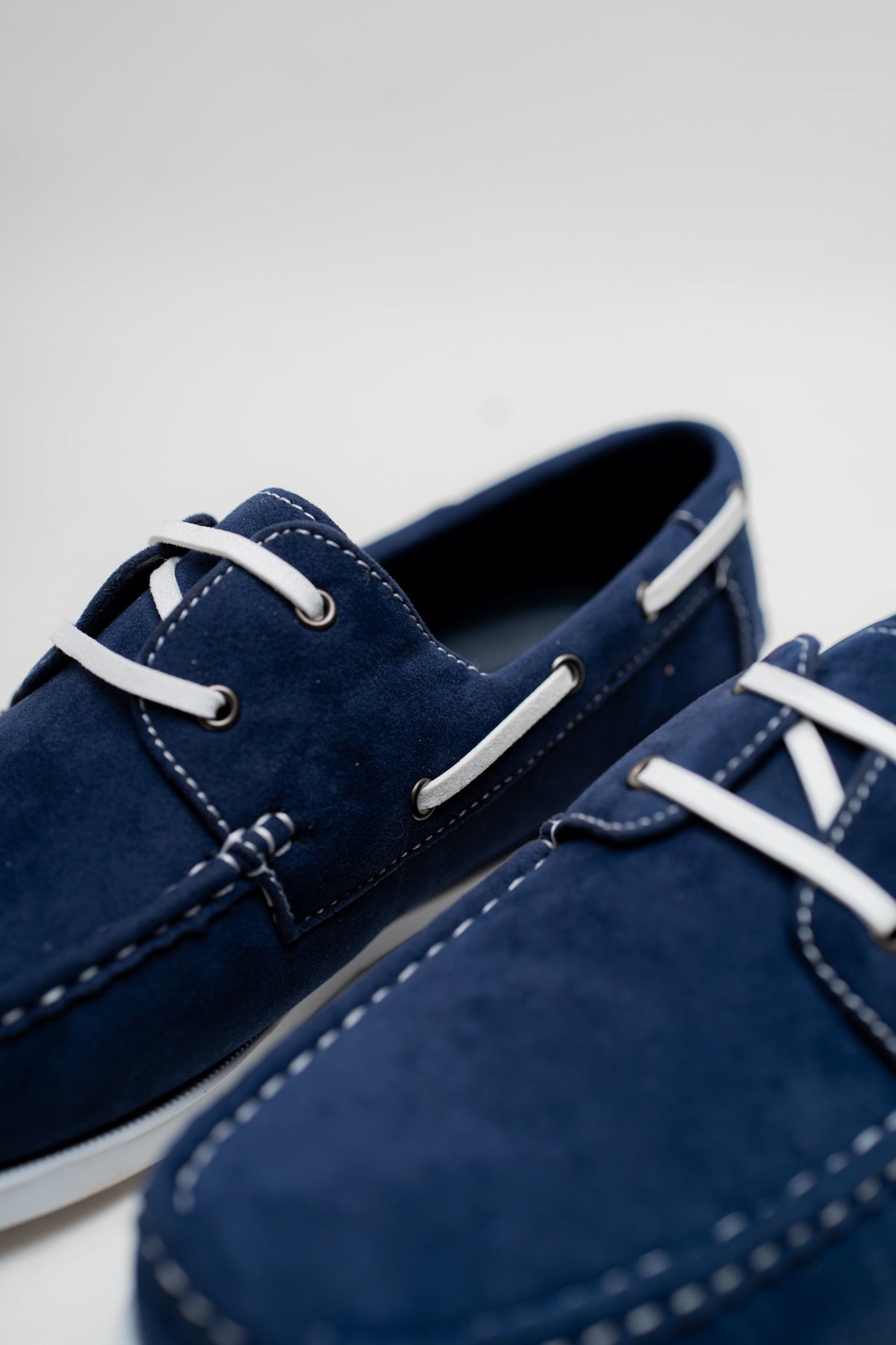 ND CITY™ Navy Suede Laced Loafers