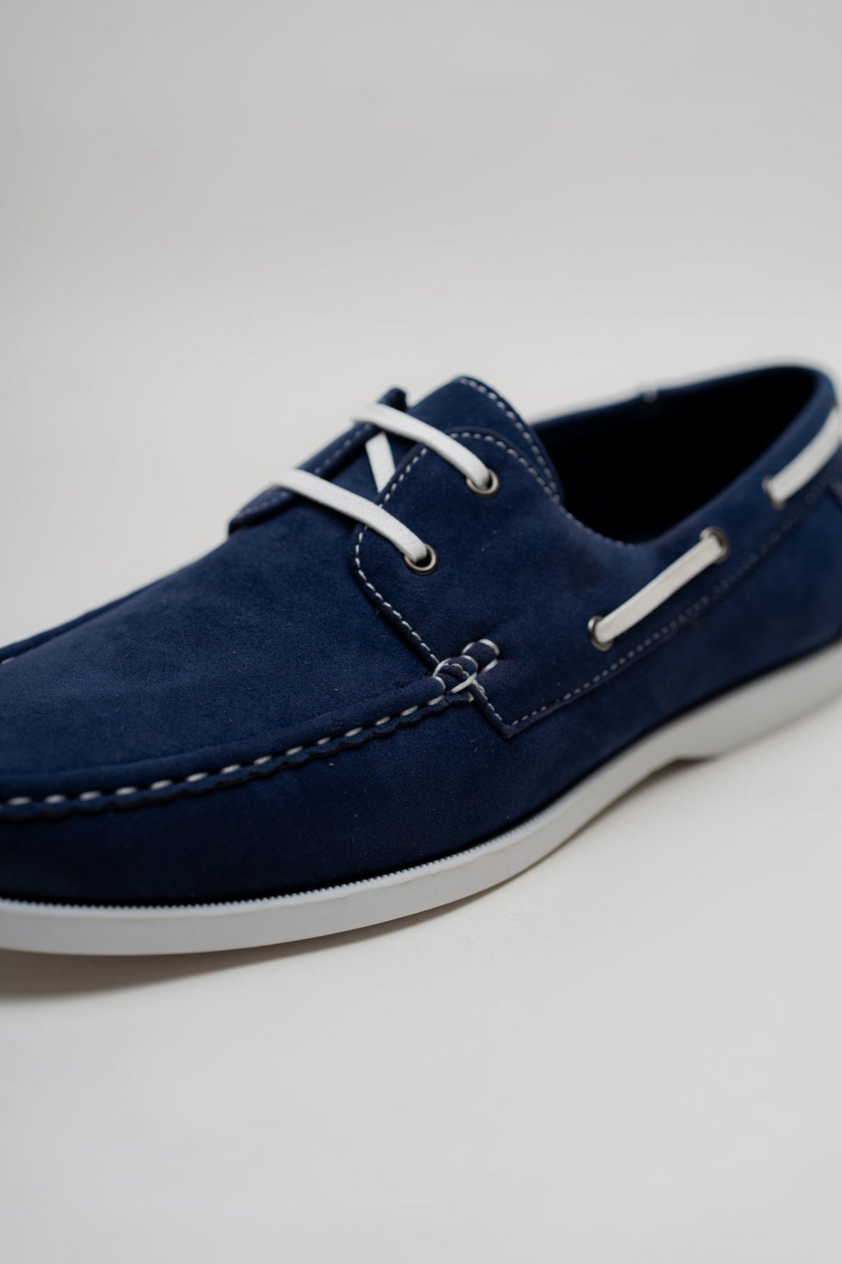 ND CITY™ Navy Suede Laced Loafers