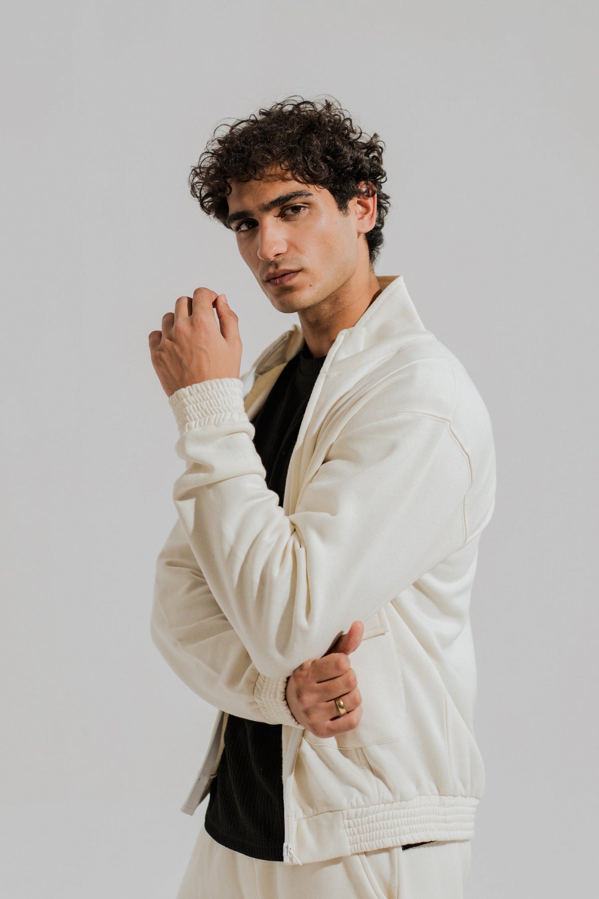 ND CITY™ Off White Regular Fit Utility Jacket