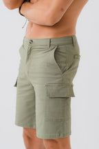 ND CITY™ Olive Green Cargo Chino Shorts