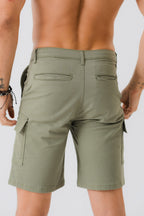ND CITY™ Olive Green Cargo Chino Shorts