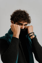 ND CITY™ Black Slim Fit High Neck Sweater