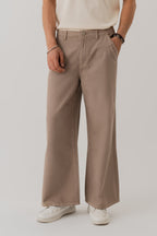 ND CITY™ Stone Grey Straight Fit Twill Trousers