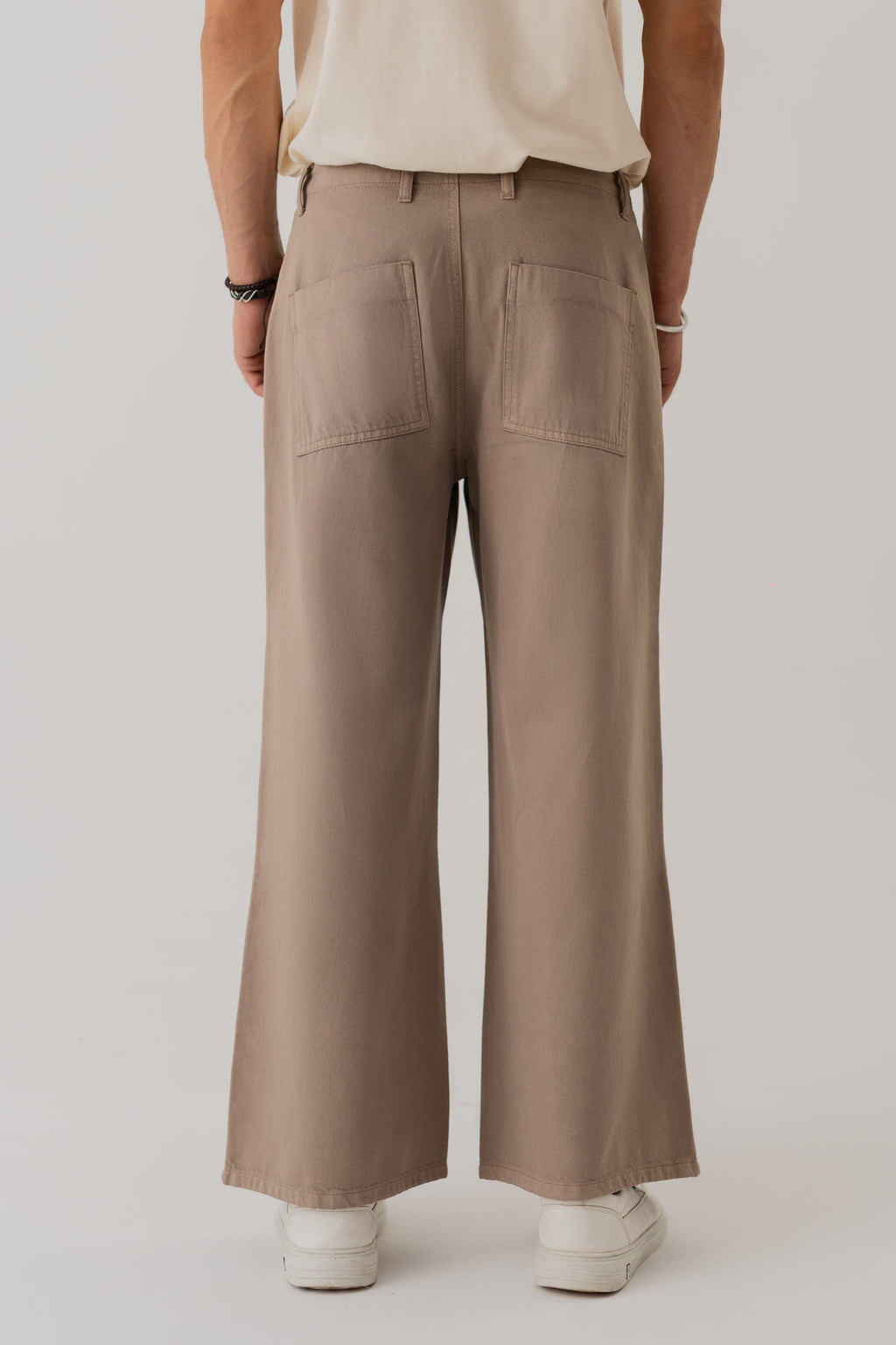 ND CITY™ Stone Grey Straight Fit Twill Trousers