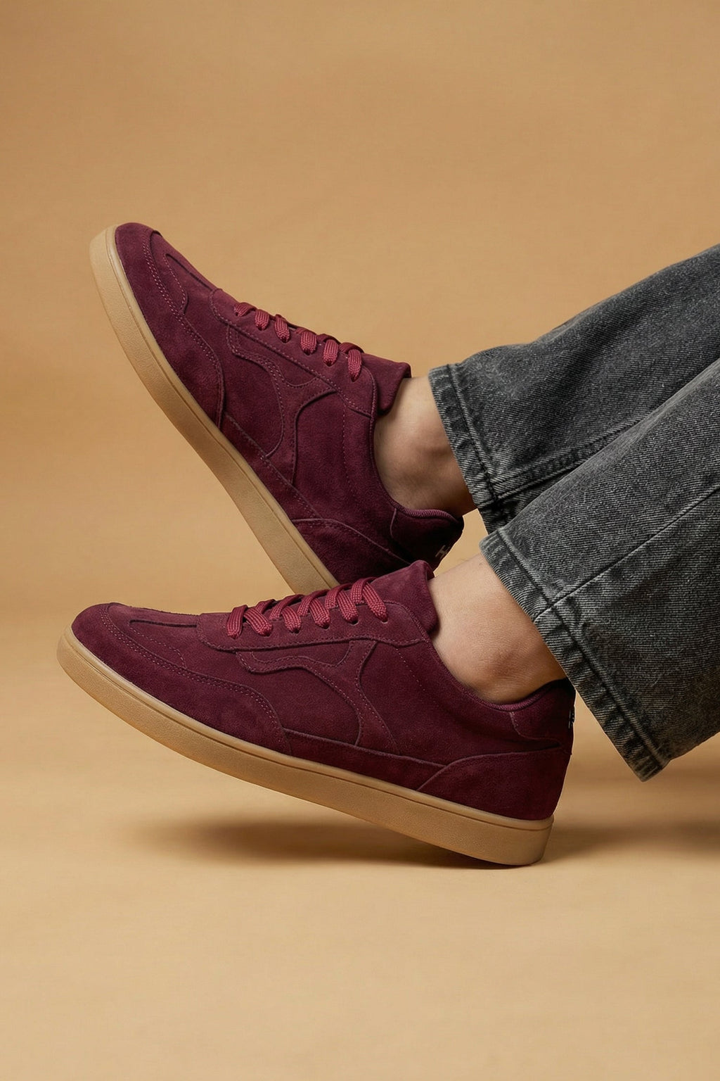 ND CITY™ Suede Burgundy Trainers