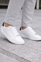 ND CITY™ Textured Low Top White Trainers
