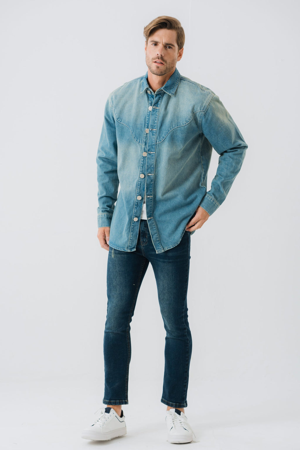 ND CITY™ Vintage Wash Denim Shirt