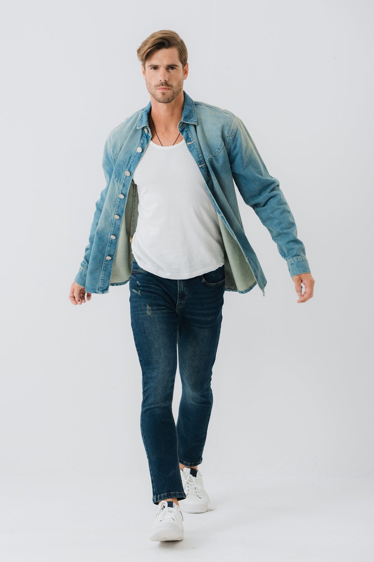 ND CITY™ Vintage Wash Denim Shirt