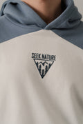 ND CITY™ White Relaxed Fit Graphic Pull Over Hoodie