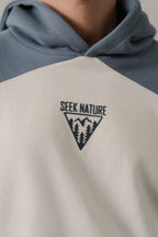 ND CITY™ White Relaxed Fit Graphic Pull Over Hoodie