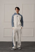 ND CITY™ White Relaxed Fit Graphic Pull Over Hoodie