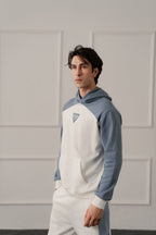 ND CITY™ White Relaxed Fit Graphic Pull Over Hoodie