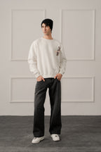 ND CITY™ White Relaxed Fit Graphic Sweatshirt