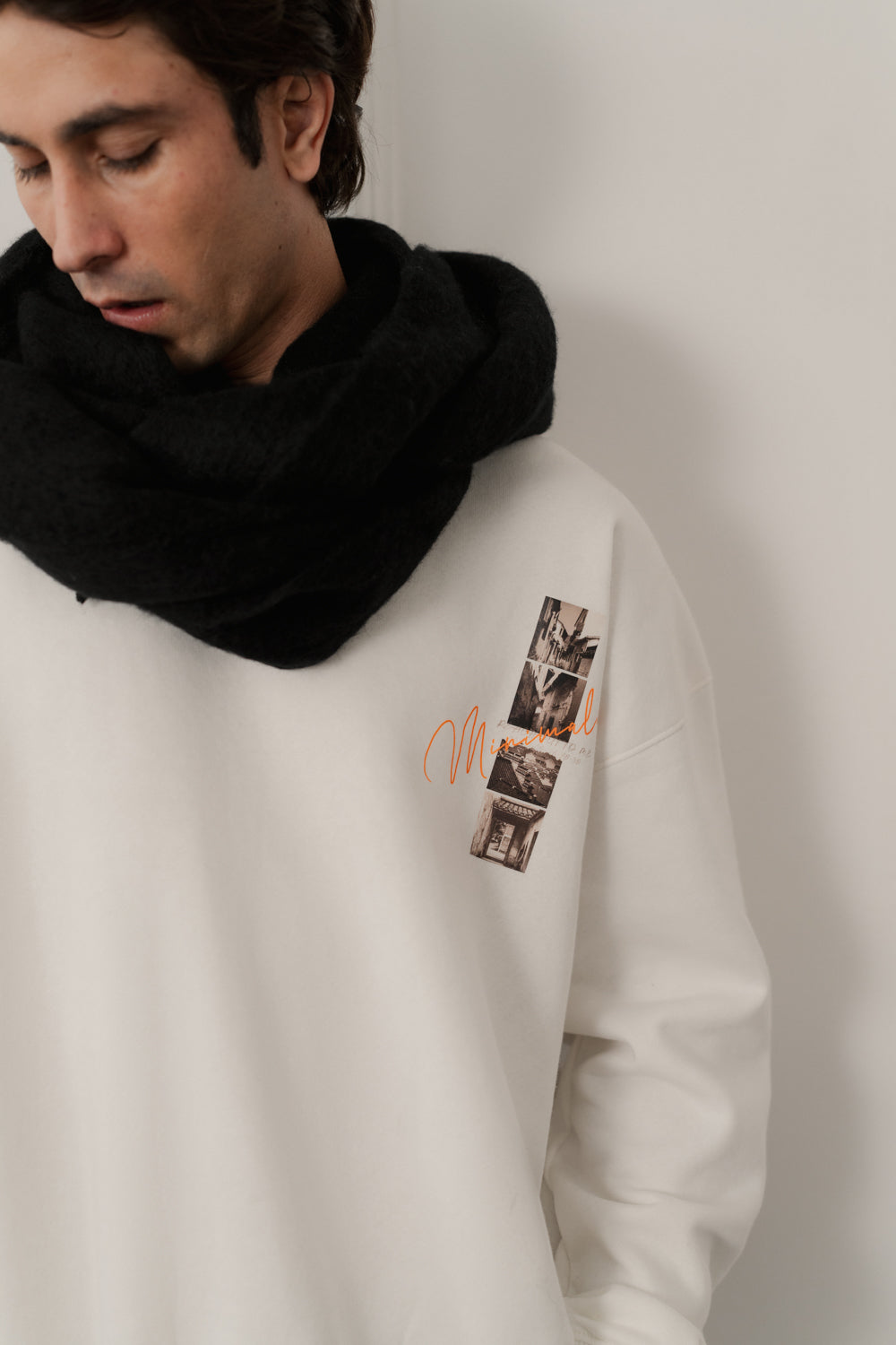 ND CITY™ White Relaxed Fit Graphic Sweatshirt