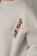 ND CITY™ White Relaxed Fit Graphic Sweatshirt