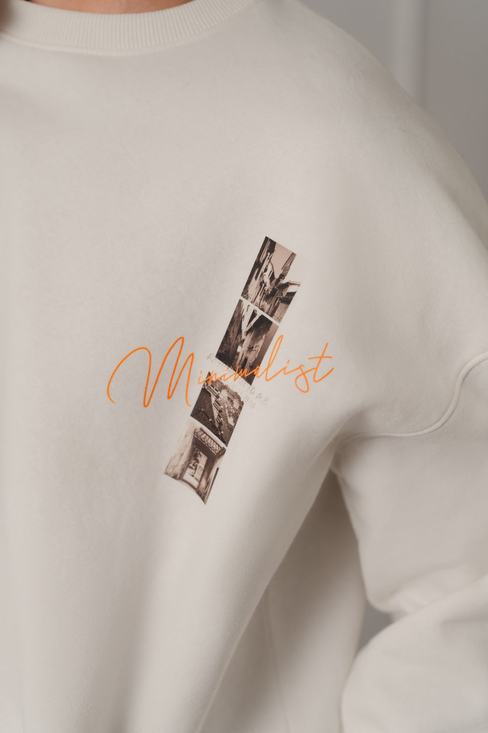 ND CITY™ White Relaxed Fit Graphic Sweatshirt