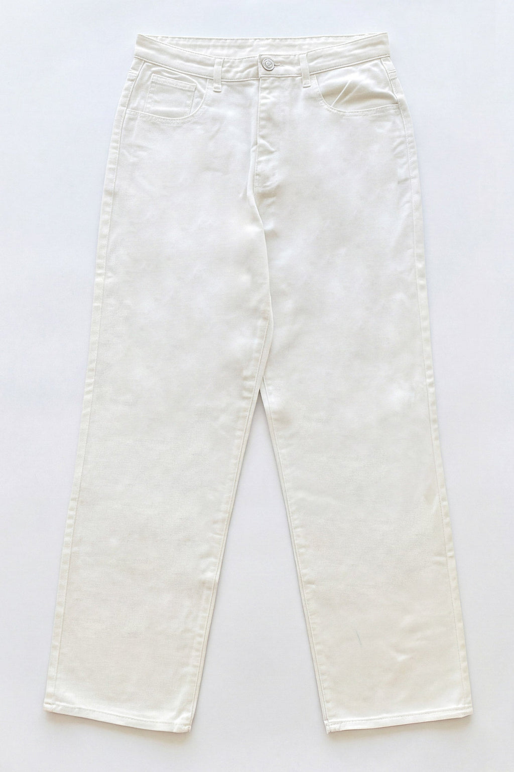 ND CITY™ White Straight Fit Denim Jeans