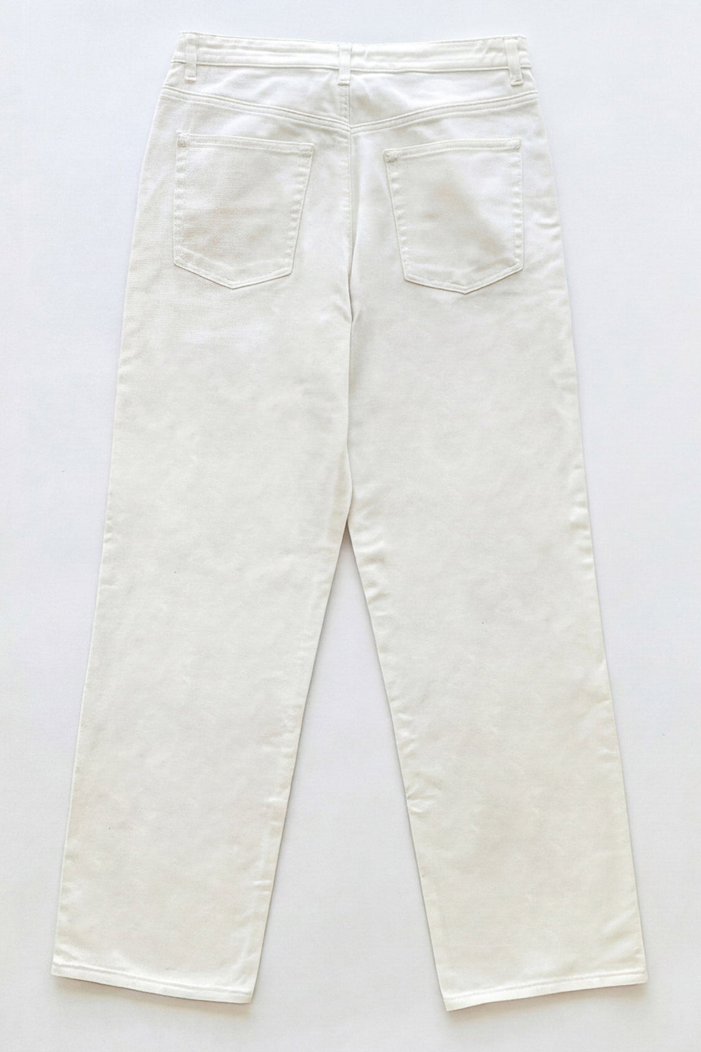 ND CITY™ White Straight Fit Denim Jeans