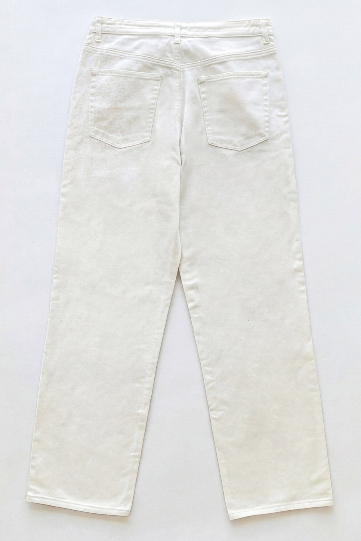 ND CITY™ White Straight Fit Denim Jeans