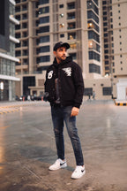 REPRESENT Evo Legacy : Unisex Black Varsity Jacket